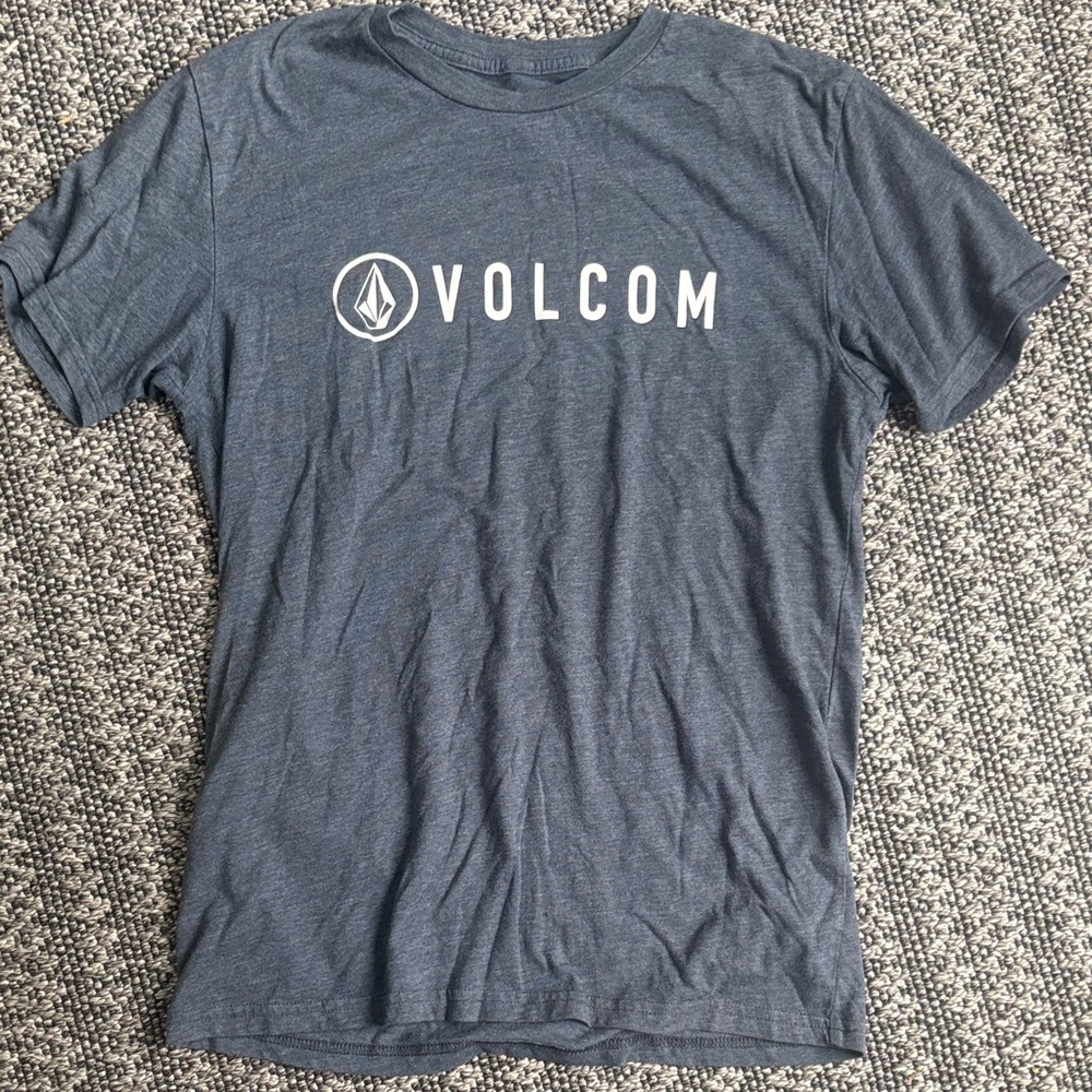 Volcom Navy Tee with White Logo